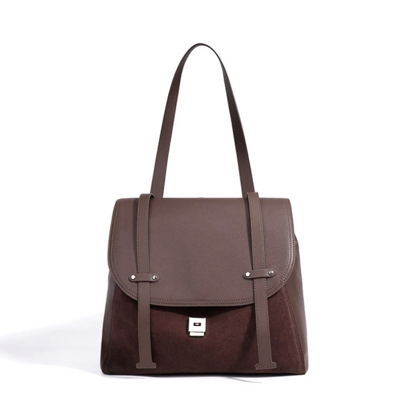 Tan Leather Carrying Backpack On One Shoulder high quality